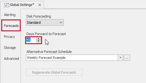 SQL Sentry Monitoring Service Settings Forecasts Days Forward to Forecast Version 2021.18 SQL Sentry Monitoring Service Settings Forecasts Days Forward to Forecast