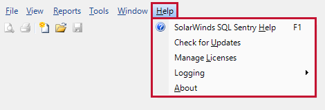 SQL Sentry Help Menu Version 2022.3 SQL Sentry Help Menu