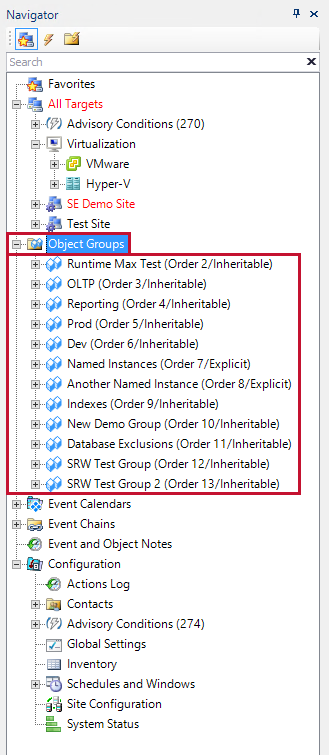SQL Sentry Object Groups Version 2021.12 SQL Sentry Object Groups