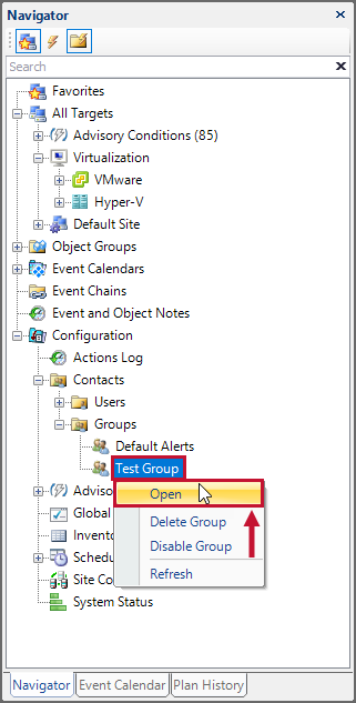 SQL Sentry Navigator Pane Open user group Version 2021.12 Navigator Pane Open user group