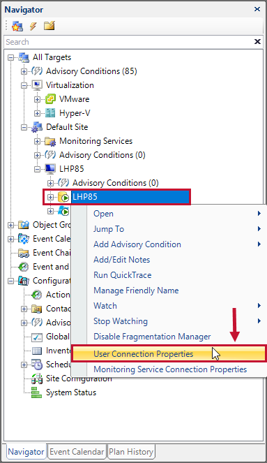 SQL Sentry User Connection Properties Version 2021.12 SQL Server User Connection Properties
