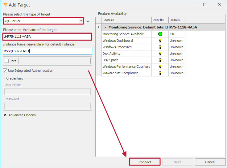 SQL Sentry Onboarding Add Target Version 2021.8 Onboarding Add Target