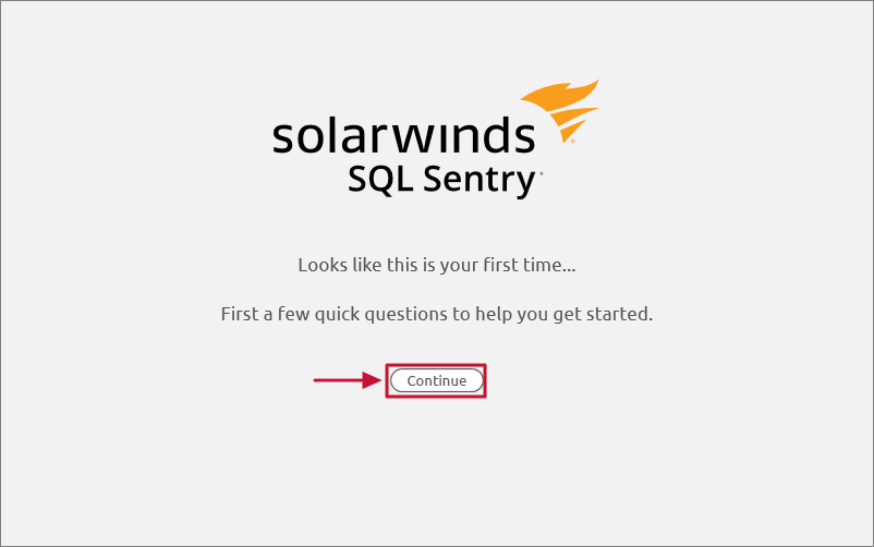 SQL Sentry Onboarding Wizard splash screen