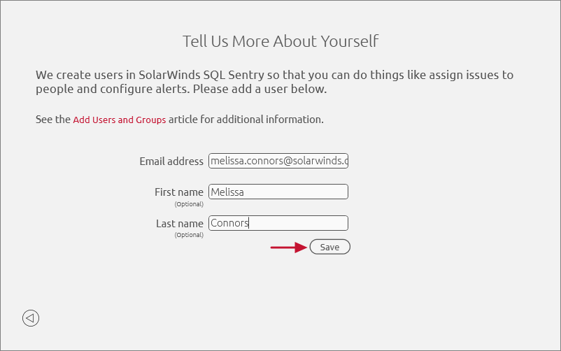 SQL Sentry Onboarding Wizard Tell Us More About Yourself Version 2021.8 Onboarding Wizard Tell Us More About Yourself
