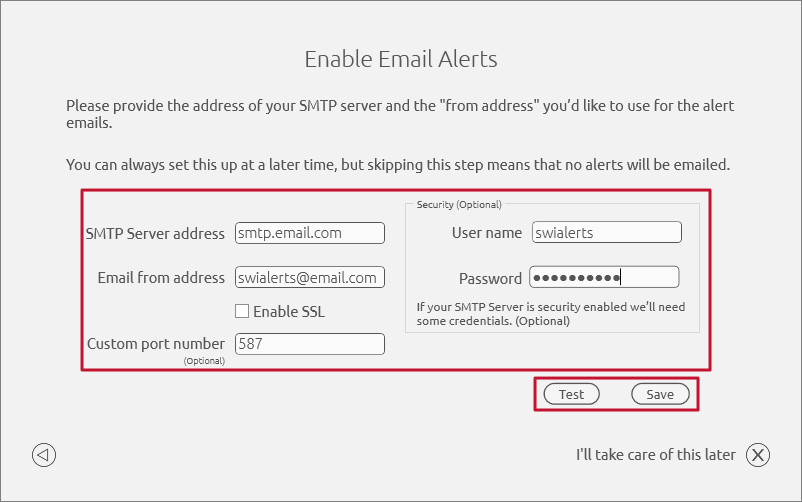Onboarding Enable Email Alerts