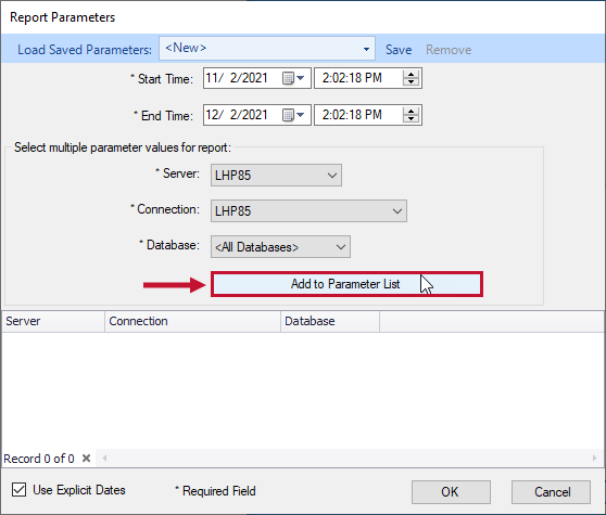 SQL Sentry Report Parameters Version 2021.18 SQL Sentry Report Parameters