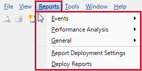 SQL Sentry Reports Menu