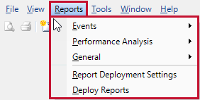 SQL Sentry Reports Menu Version 2021.18
