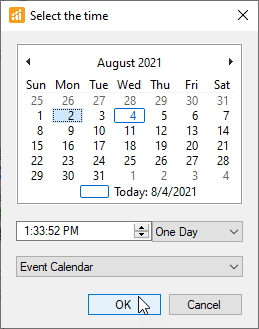 SQL Sentry Select the time window Version 2021.12 SQL Sentry Select the time window