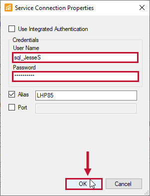SQL Sentry Service Connection Properties Version 2021.12 SQL Sentry Service Connection Properties