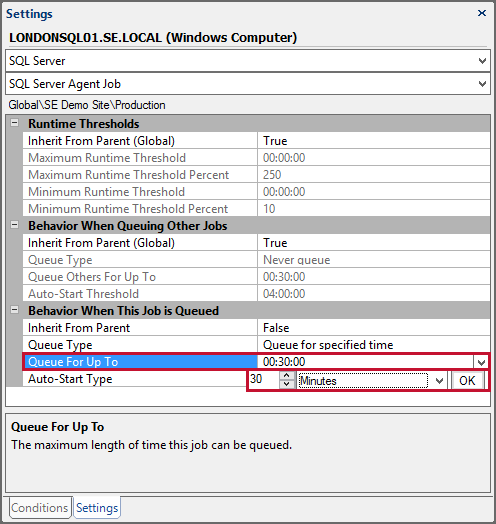 SQL Sentry Job Queuing