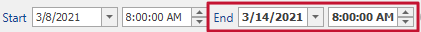 Toolbar time shown in bold text for Daylight Saving Time