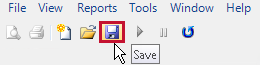 SQL Sentry toolbar highlighting the Save button.