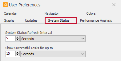 User Preferences System Status