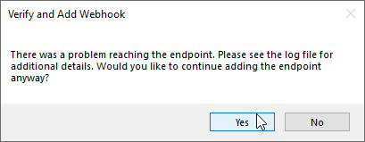 SQL Sentry Verify and Add Webhook message prompt Version 2021.18 SQL Sentry Verify and Add Webhook message prompt