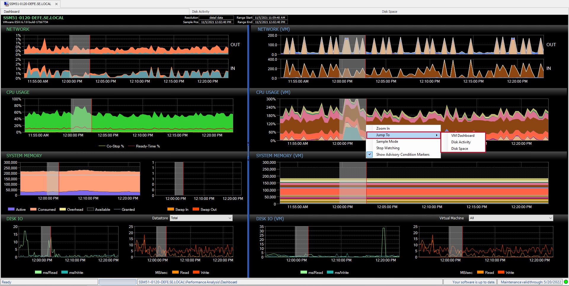 SQL Sentry VMware Dashboard Jump To Version 2021.18 VMware Dashboard Jump To