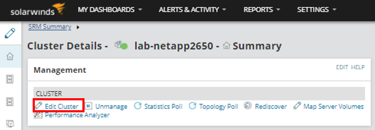 Edit cluster Edit cluster
