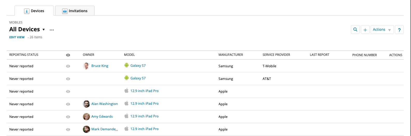 All Device Programma Mobile devices