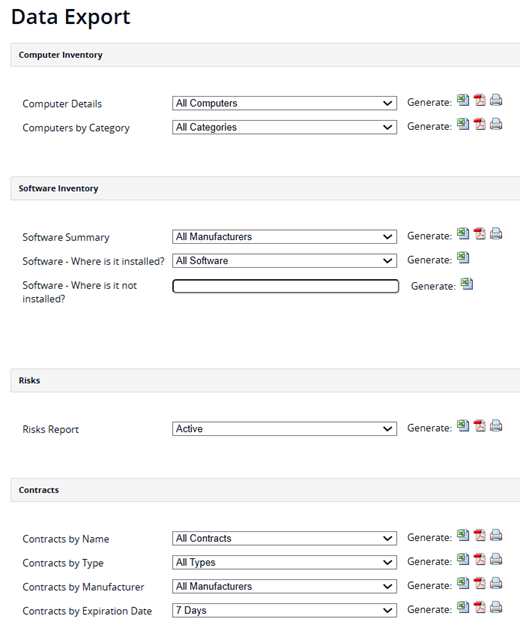 Custom reports