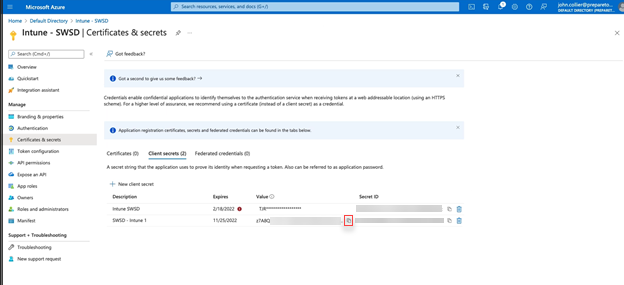 Intune configuration
