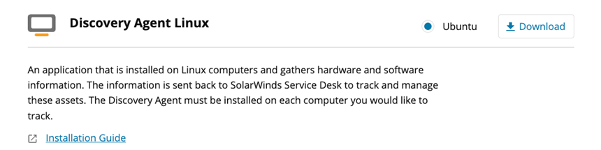 Agent installation for Linux