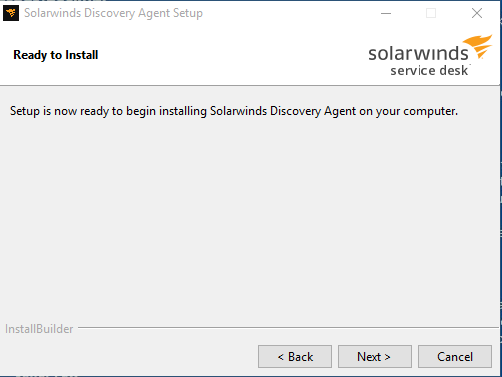 Agent installation for Windows