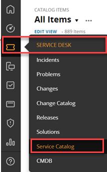Service Catalog Setup Service catalog