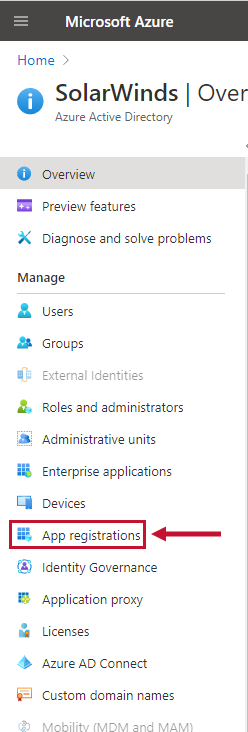 Azure Active Directory App registrations Azure Active Directory App registrations