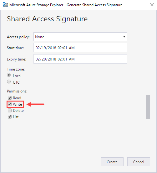 SolarWinds Task Factory Shared Access Signature window Version 19.4.1 SolarWinds Task Factory Shared Access Signature window