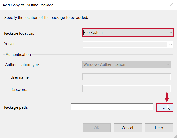 Task Factory Add Copy of Existing package window