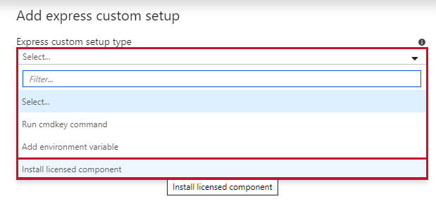 Azure SSIS Integration runtime setup Add express custom setup Azure SSIS Integration runtime setup Add express custom setup
