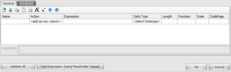 Task Factory Advanced Derived Column Transform Columns Grid General tab Version 2021.18 Task Factory Advaned Derived Column Transform Columns Grid General tab
