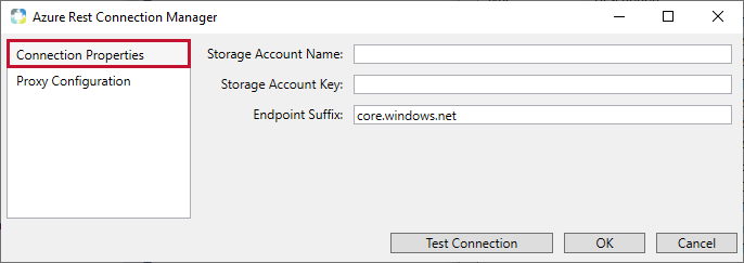 Task Factory Azure Rest Connection Manager Connection Properties
