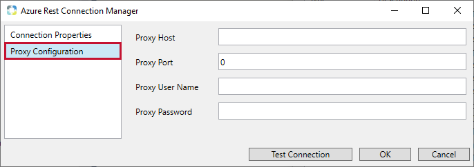 Task Factory Azure Rest Connection Manager Proxy Configuration Version 2021.18 Task Factory Azure Rest Connection Manager Proxy Configuration