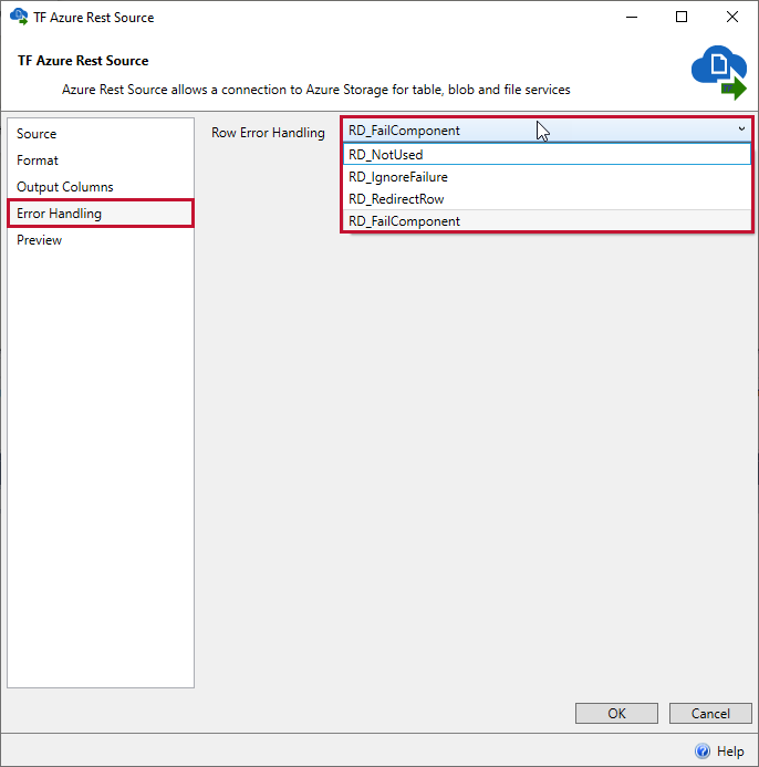 Task Factory Azure Rest Source Error Handling Version 2021.18 Task Factory Azure Rest Source Error Handling