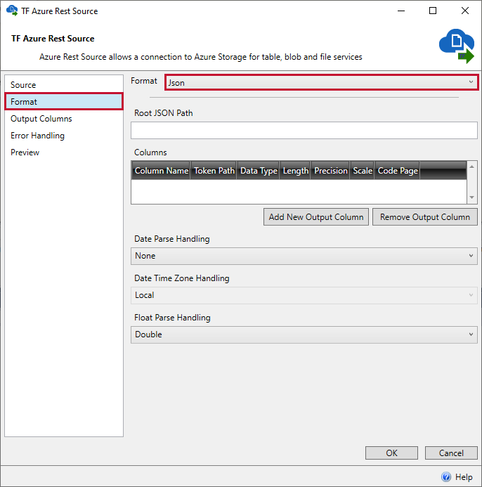Task Factory Azure Rest Source Format Json Version 2021.18 Task Factory Azure Rest Source Format Json