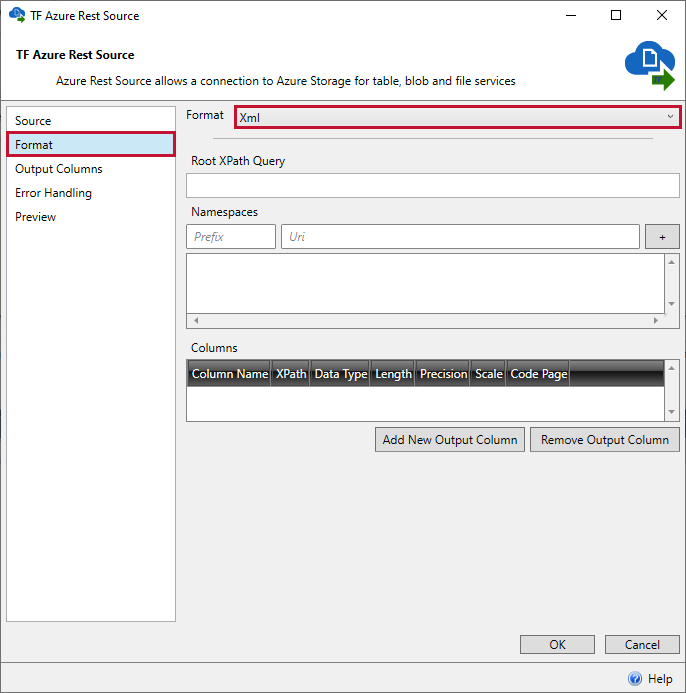 Task Factory Azure Rest Source Format Xml Version 2021.18 Task Factory Azure Rest Source Format Xml