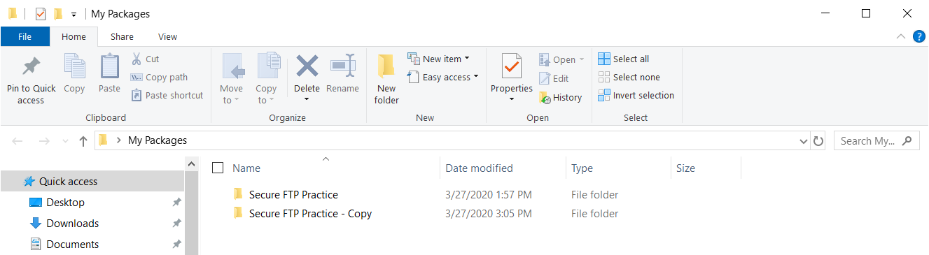 Task Factory Existing package copied
