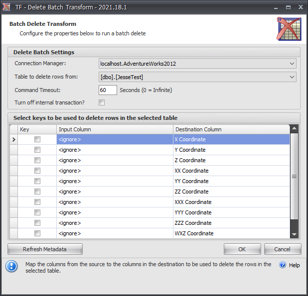 Task Factory Delete Batch Transform General Version 2021.18 Task Factory Delete Batch Transform General