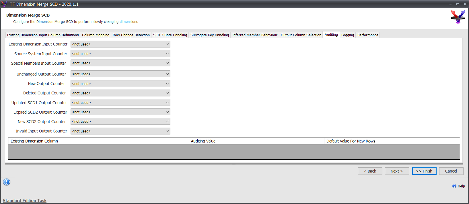 Task Factory Dimension Merge SCD Auditing Version 2020.1.1 Task Factory Dimension Merge SCD Auditing