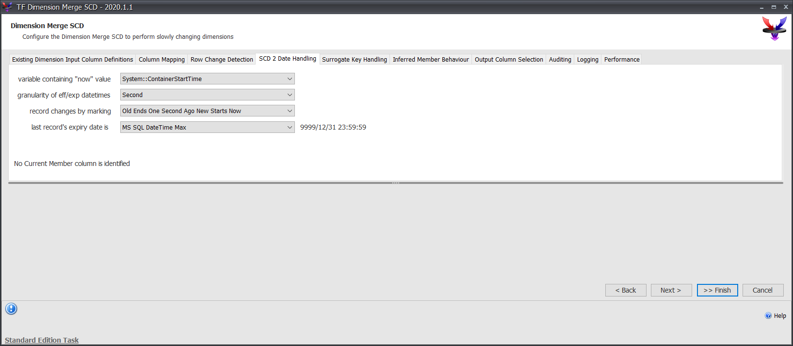 Task Factory Dimension Merge SCD SCD 2 Date Handling Version 2020.1.1 Task Factory Dimension Merge SCD SCD 2 Date Handling