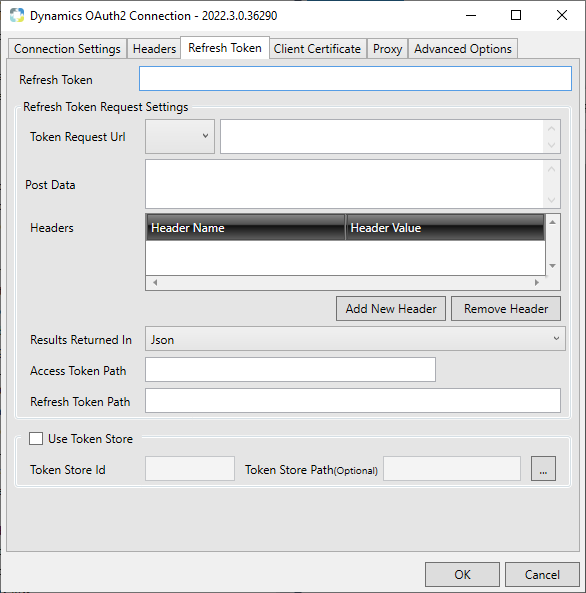 Task Factory Dynamics OAuth2 Connection Manager Refresh Token
