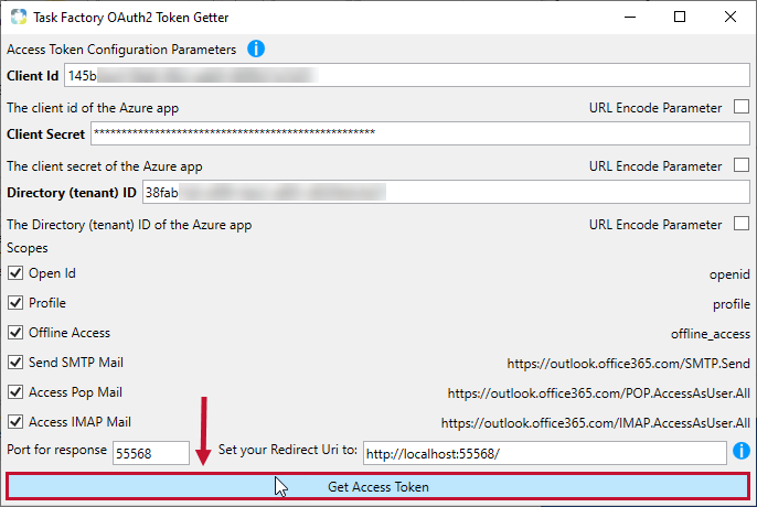 Task Factory Email OAuth2 Token Getter Get Access Token Version 2021.8 Task Factory Email OAuth2 Token Getter Get Access Token