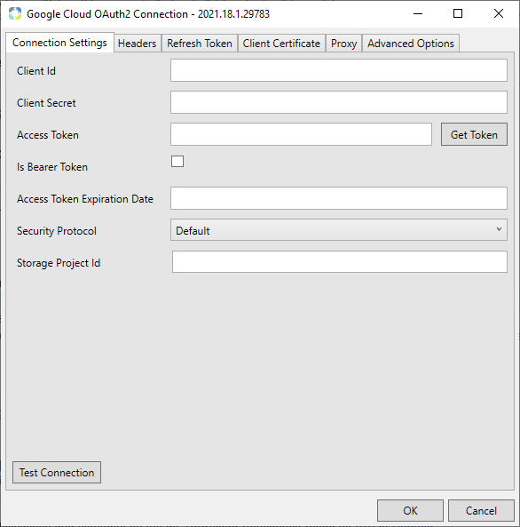 Task Factory Google Cloud OAuth2 Connection Manager