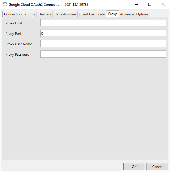 Task Factory Google Cloud OAuth2 Connection Manager Proxy