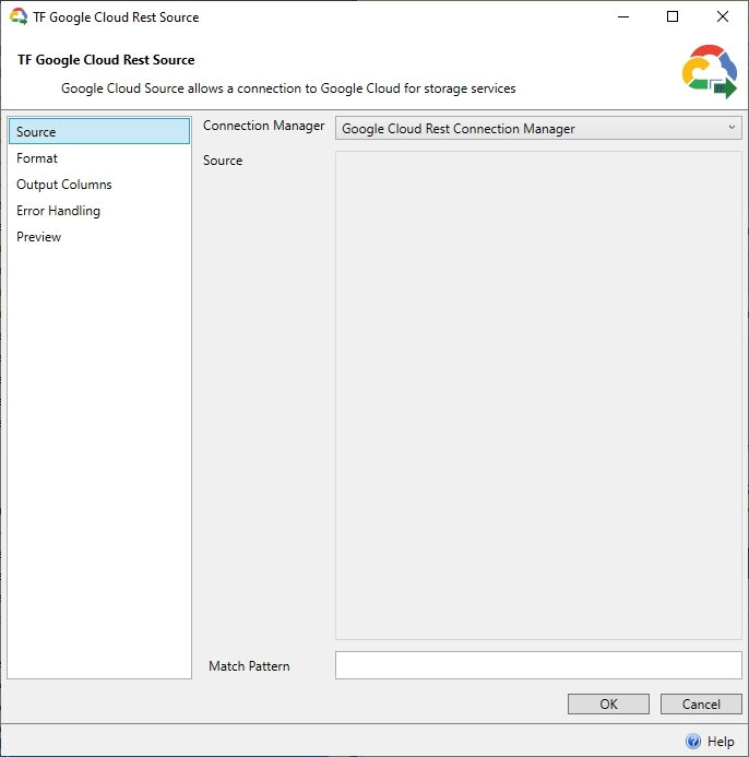 Task Factory Google Cloud Rest Source Version 2021.18 Task Factory Google Cloud Rest Source