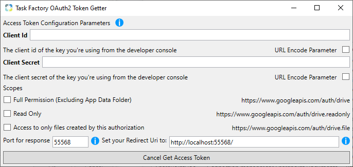 Task Factory OAuth2 Token Getter Get Access Token Version 2021.18 Task Factory OAuth2 Token Getter Get Access Token