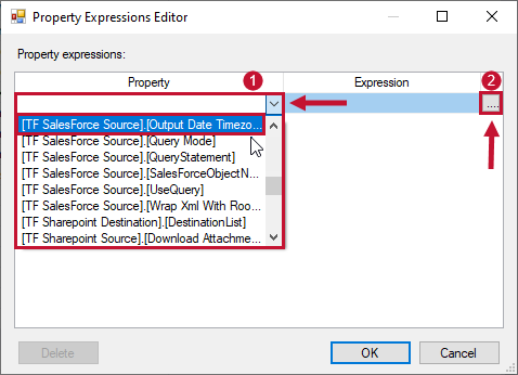 Task Factory Property Expressions Editor TF SalesForce Source Expression example Version 2021.18 Task Factory Property Expressions Editor TF SalesForce Source Expression example