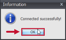Task Factory SFTP Connection Settings Connected Successfully prompt