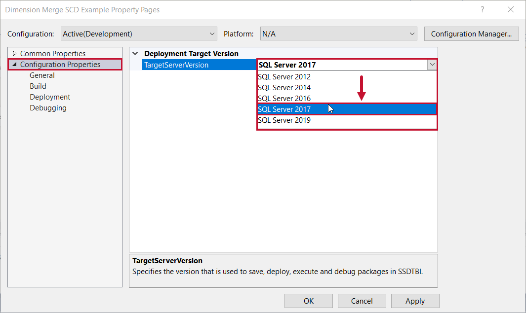Task Factory Configuration Properties TargetServerVersion Version 2020.1.3 Task Factory Configuration Properties TargetServerVersion